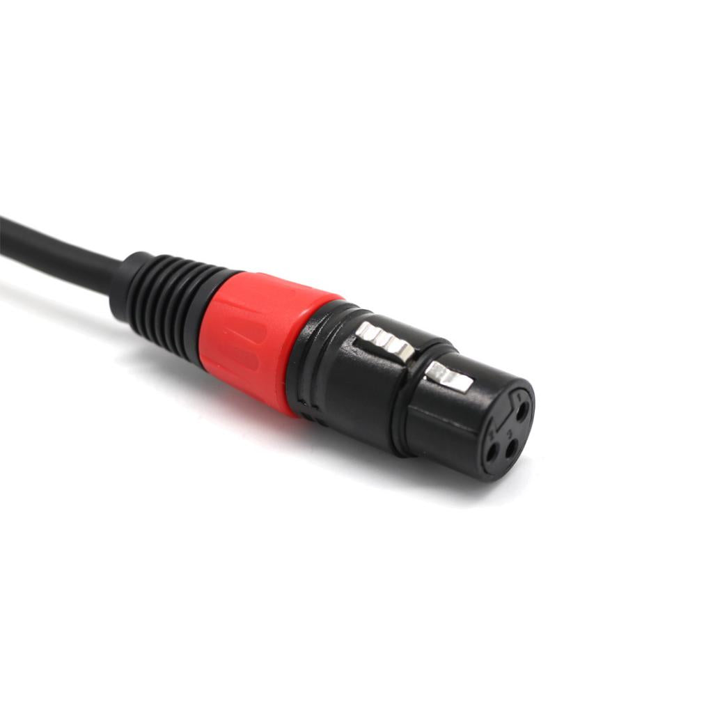 3 Pin XLR Female to Right Angle 3.5mm Stereo Jack Mic Audio Cord Cable