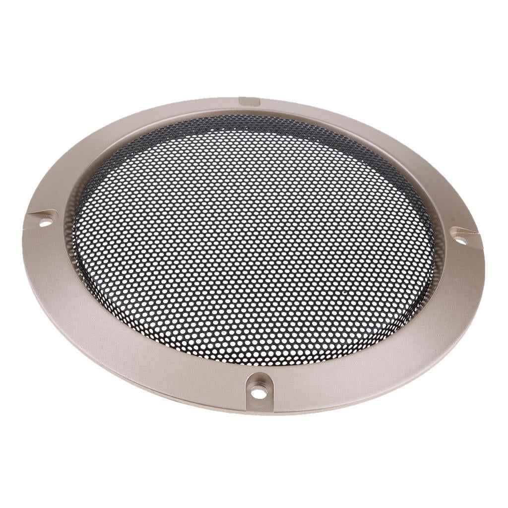 5 Inch Speaker Grills Cover Case with 4 pcs Screws for Speaker Mounting Home Audio DIY -153mm Outer Diameter Gold