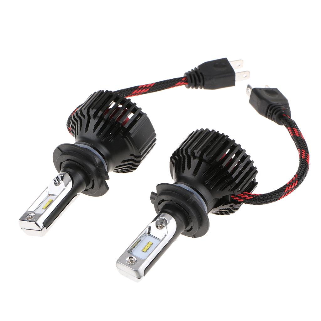 2 Pieces Car LED Light Headlight COB Fog Bulbs Beam Lamp 6500K 8000LM H7