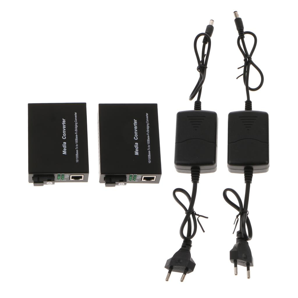 10/100Mbs Ethernet Media Converter Bi-Directional Single SC fiber EU
