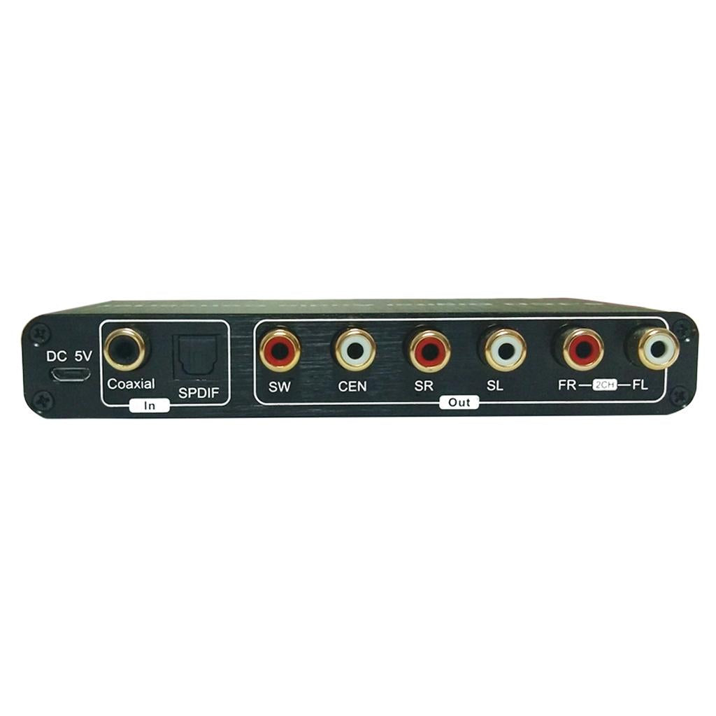 5.1CH Digital Audio Decoder 192kHz Volume Control Toslink Coaxial Converter