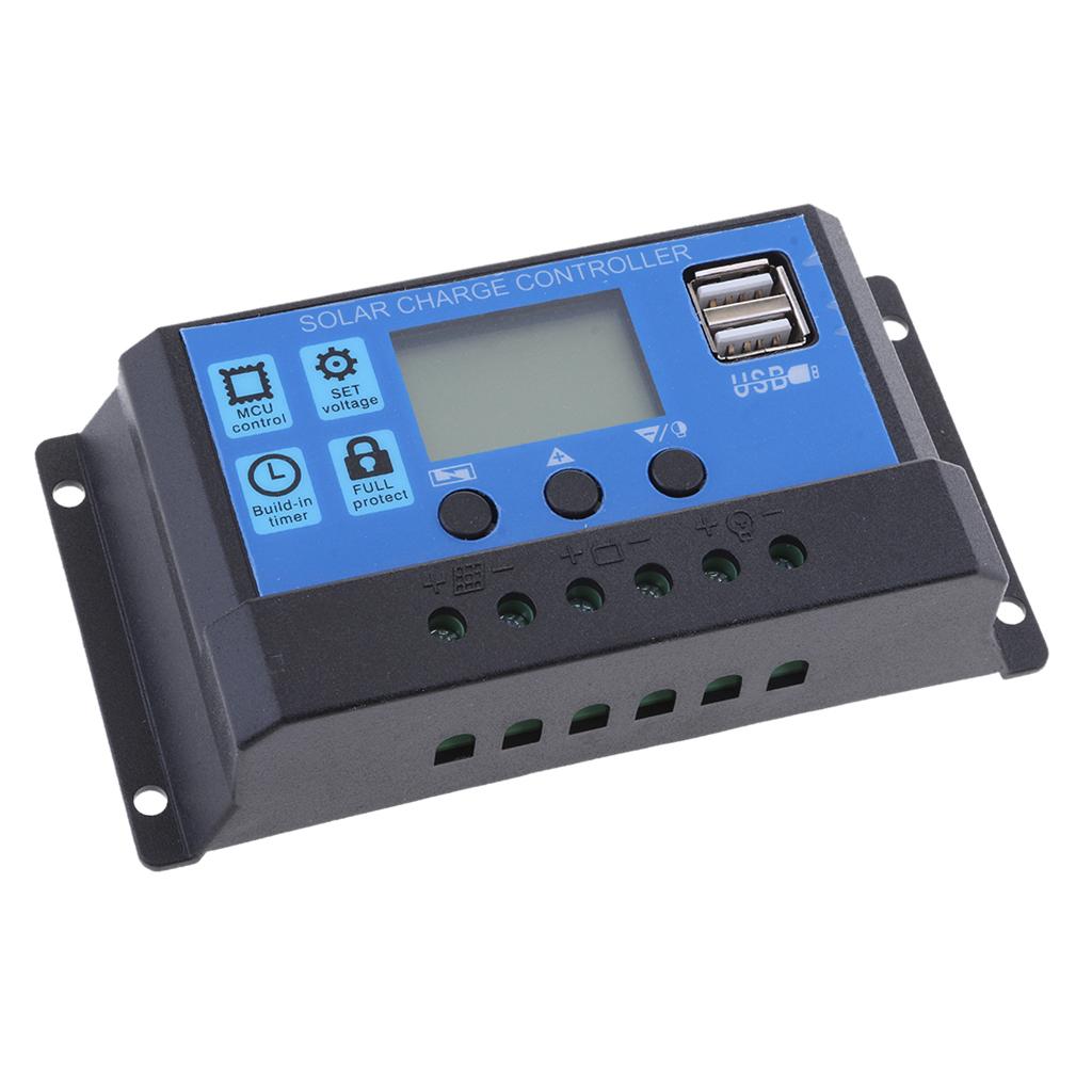 10A Solar Panel Charger Controller LED Lamp Water Pump Energy Save 12V/24V
