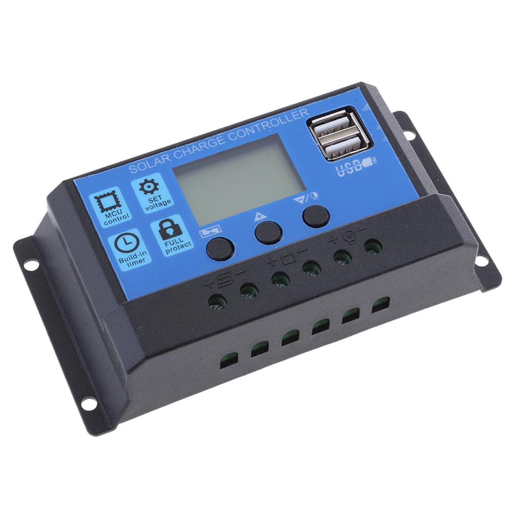 30A Solar Panel Charger Controller LED Lamp Water Pump Energy Save 12V/24V
