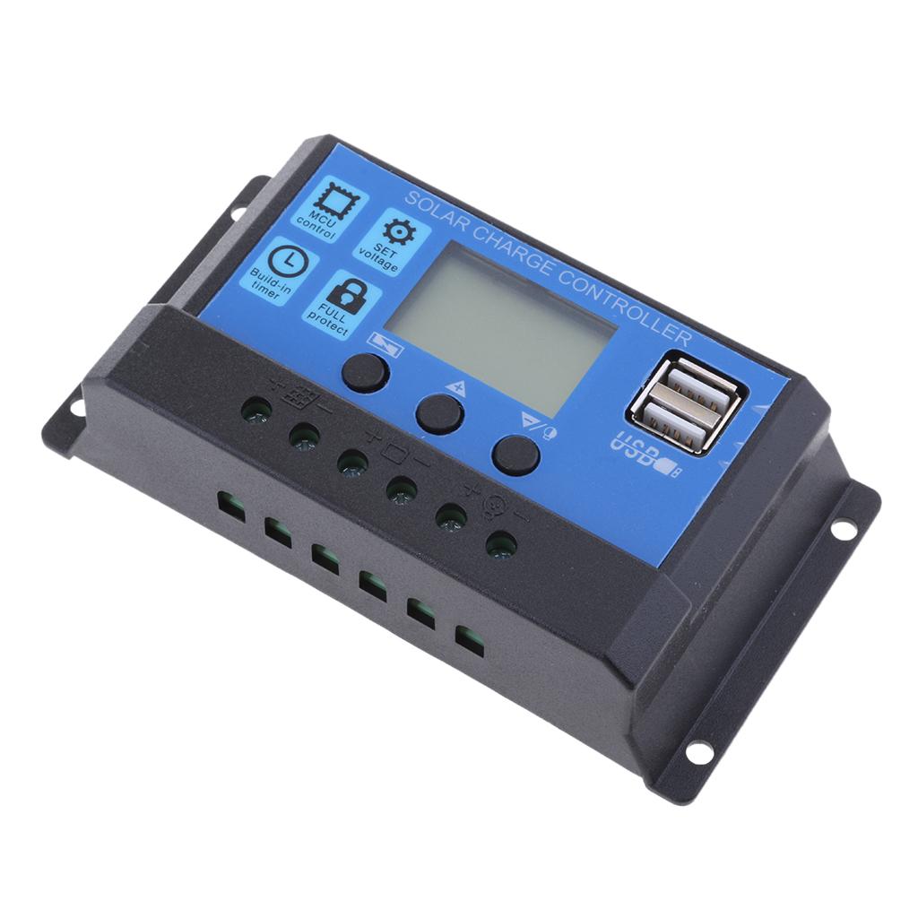 30A Solar Panel Charger Controller LED Lamp Water Pump Energy Save 12V/24V