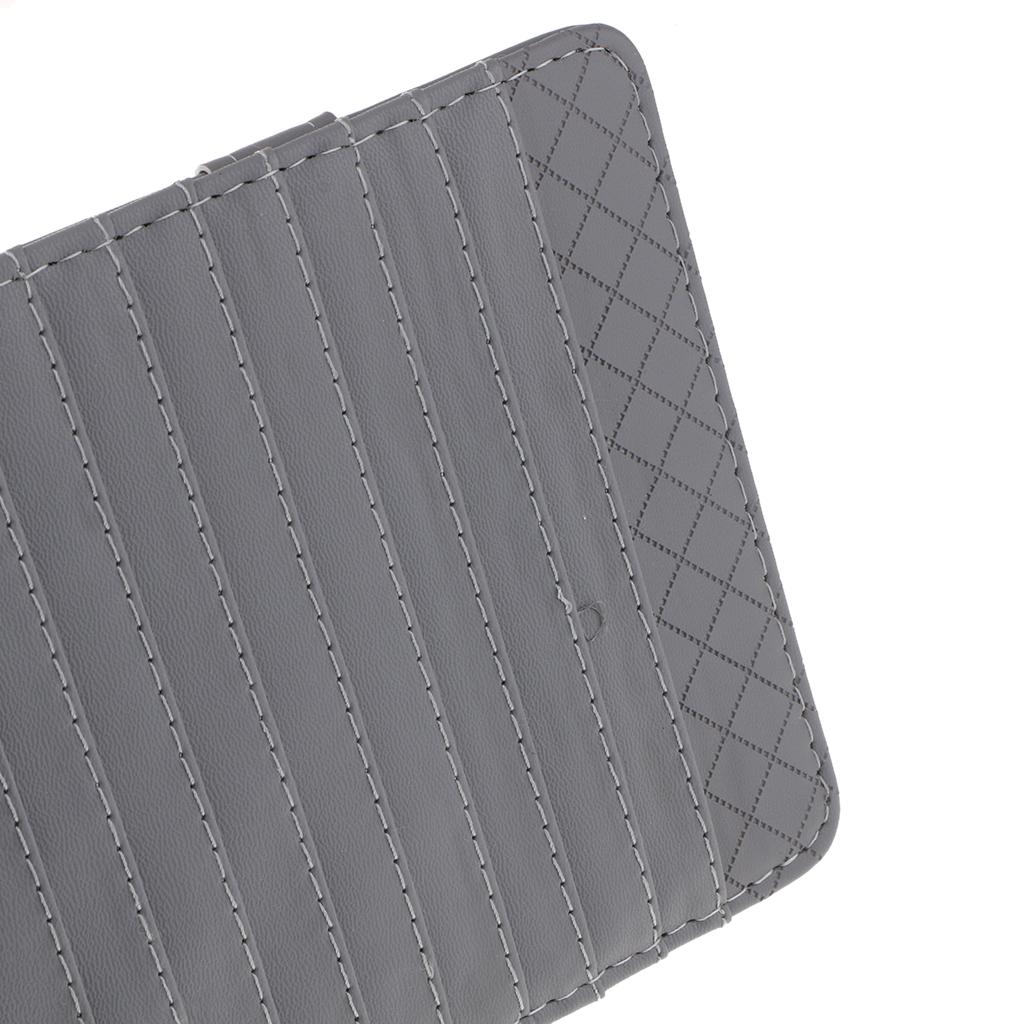 Car Sun Visor CD Clip Storage Pocket Visor Holder gray