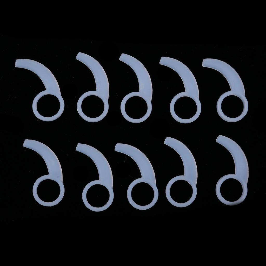 Silicone Earphone Ear Hooks Plugs for In-Ear Headphone 9MM-13MM white