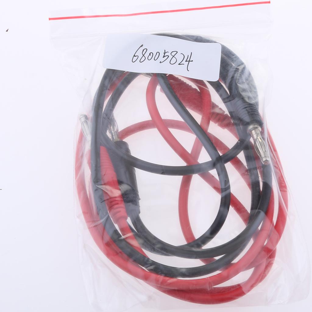 4x2Pieces 4mm Stackable Banana Plug Wire Soft Silicone Test Cable