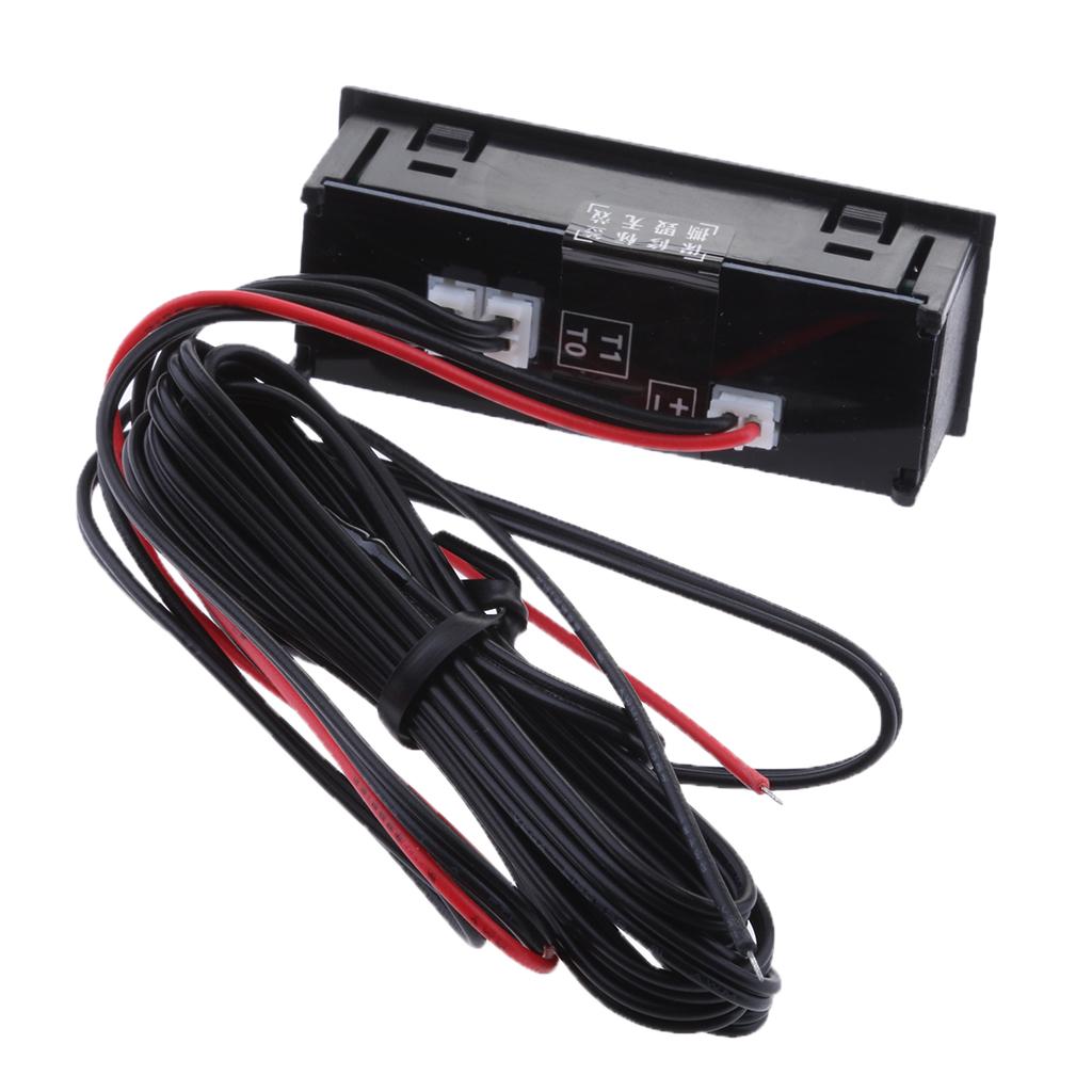 3 in 1 Car Auto Digital LED Time Voltmeter Thermometer Clock Module Red