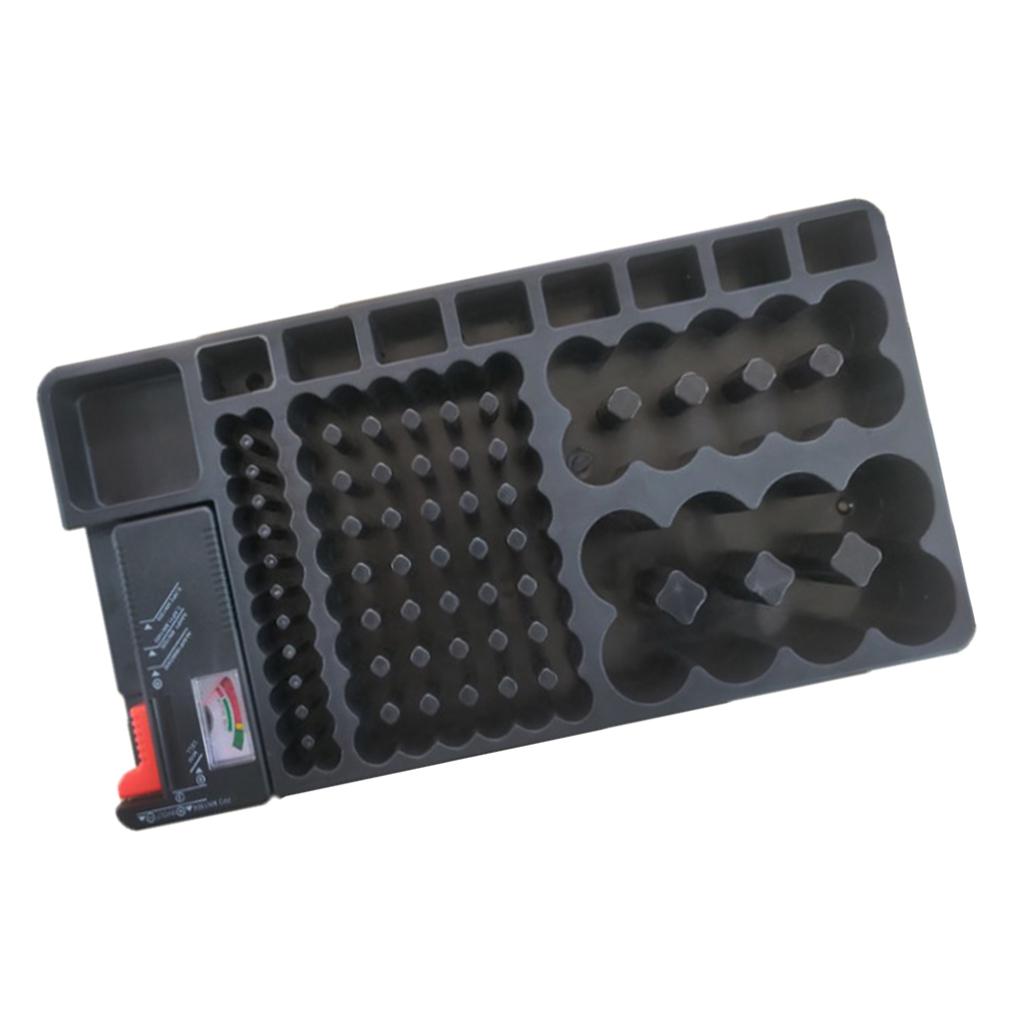 Battery Storage Organizer Box Battery Tester Kit for AAA/AA/9V/C/D Batteries