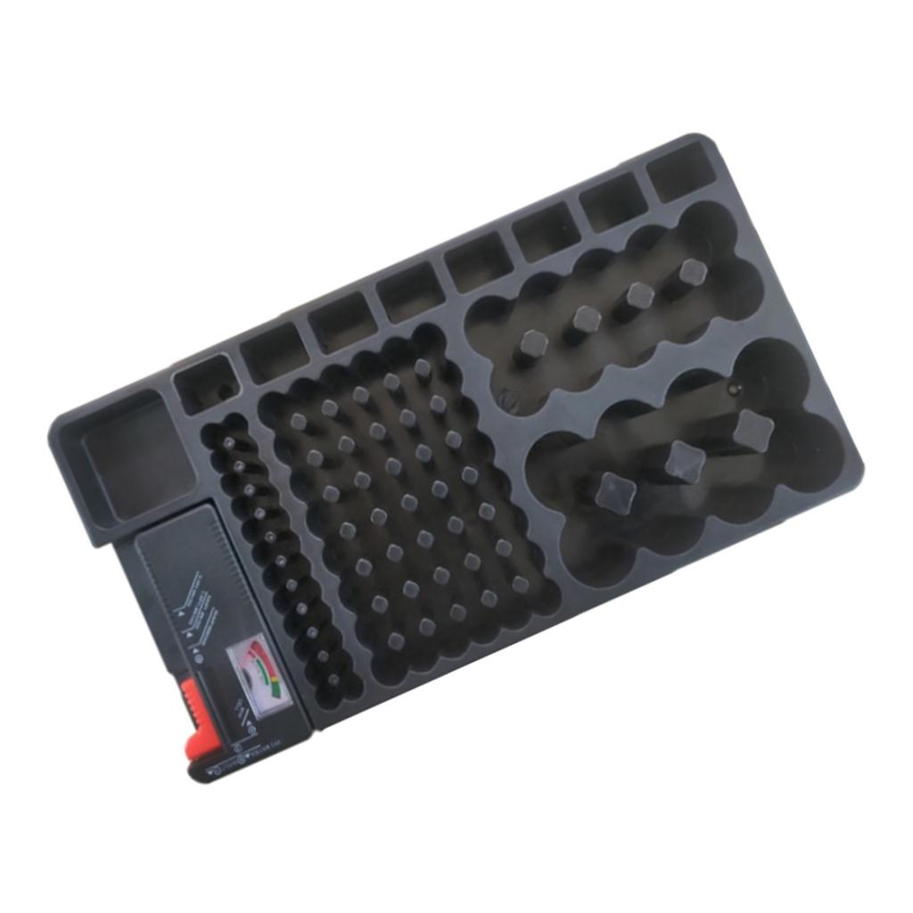 Battery Storage Organizer Box Battery Tester Kit for AAA/AA/9V/C/D Batteries