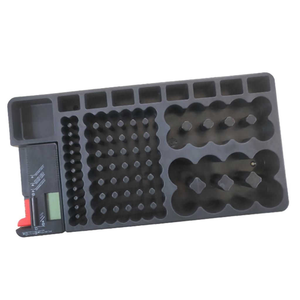 Battery Organizer and Tester Removable 110Pieces for AAA/AA/9V/C/D Batteries