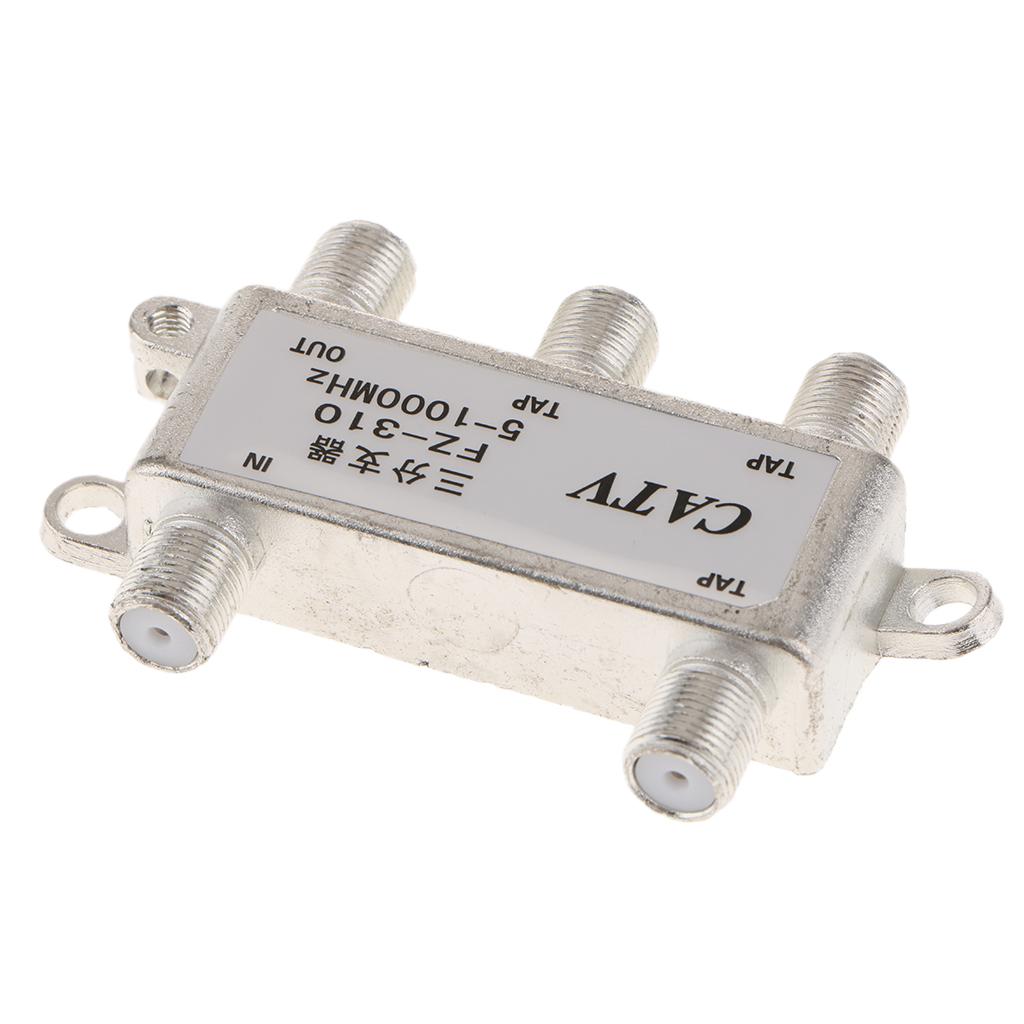 4Pieces 4 Way Coax Coaxial Cable TV Splitter for Video VCR RF Antenna