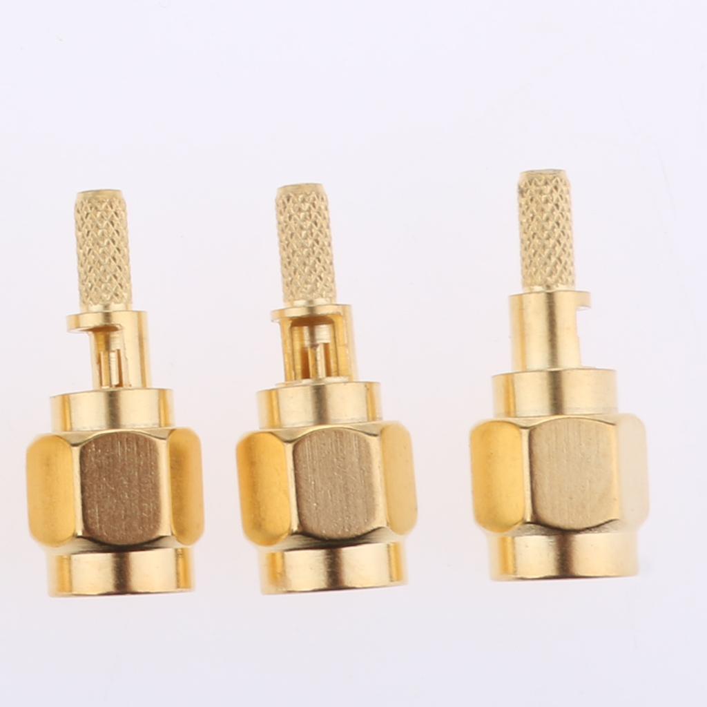 10Pieces Connector SMA Male Plug Pin Crimp Window for RG174,RG316