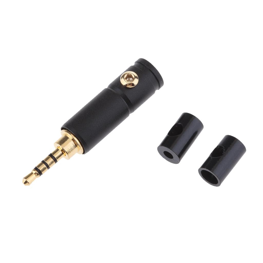 2.5mm 4 Pole Stereo Male Repair Headphone Jack Plug Metal Audio Soldering