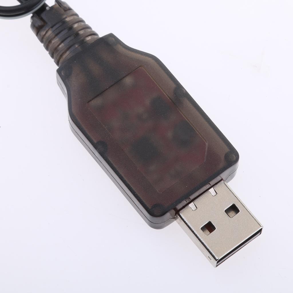 6V USB to EL-2P Plug NI-MH/NI-Cd Battery Charging Cable for RC Drone Toys