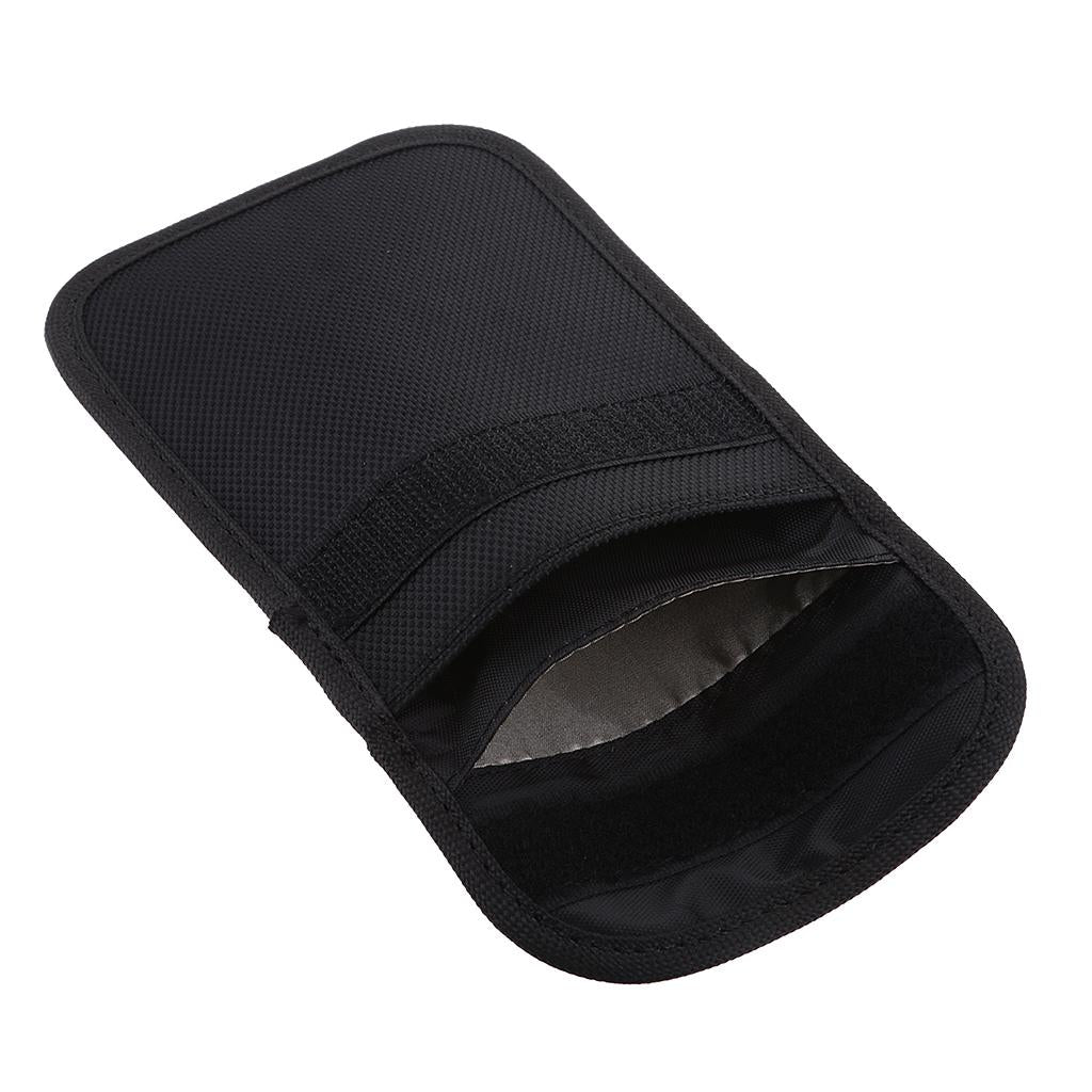 RFID Signal Blocking Shielding Bag Oxford Cloth Car Key Fob Pocket Black