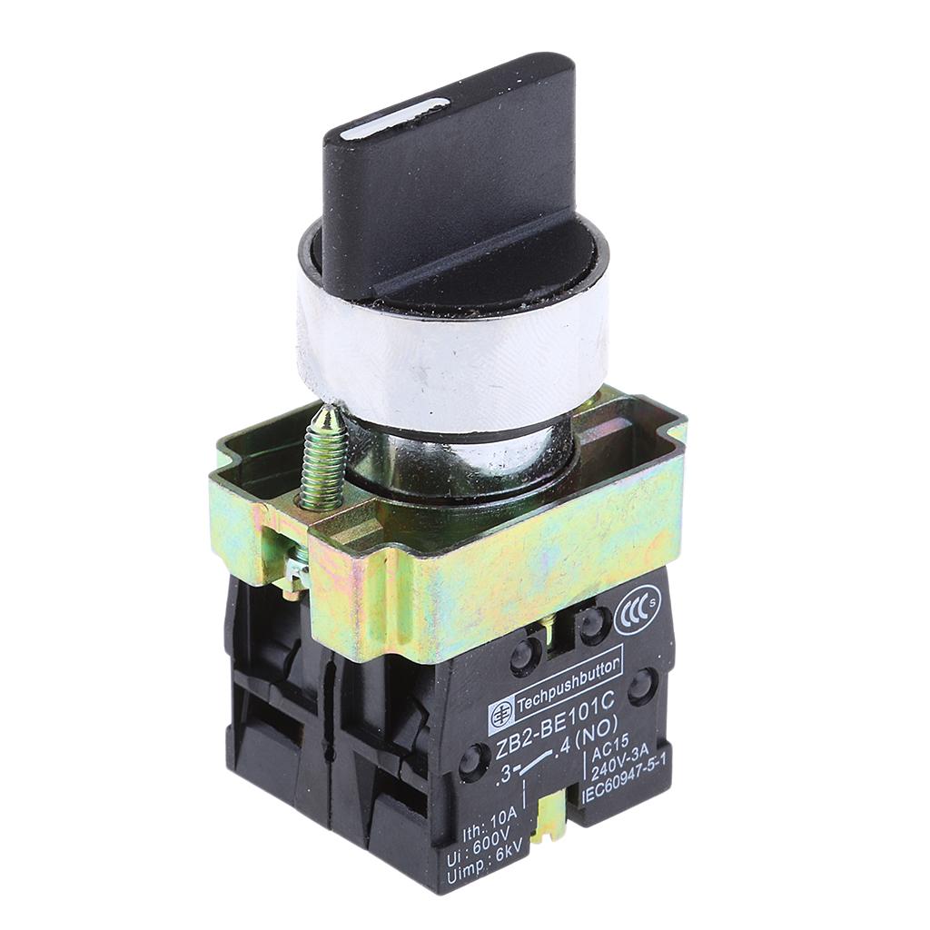 ZB2-BE101C 22mm Momentary 2 NO Three 3-Position Rotary Selector