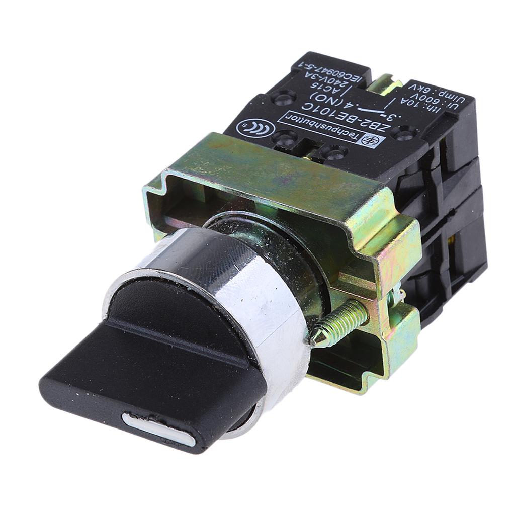 ZB2-BE101C 22mm Momentary 2 NO Three 3-Position Rotary Selector