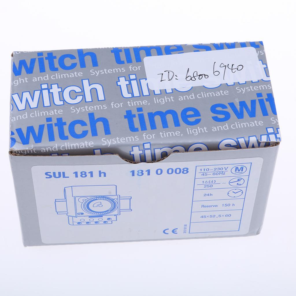 SUL181h 220VAC 16A Mechanical Timer 24Hours Mechanical Din Rail Timer Switch
