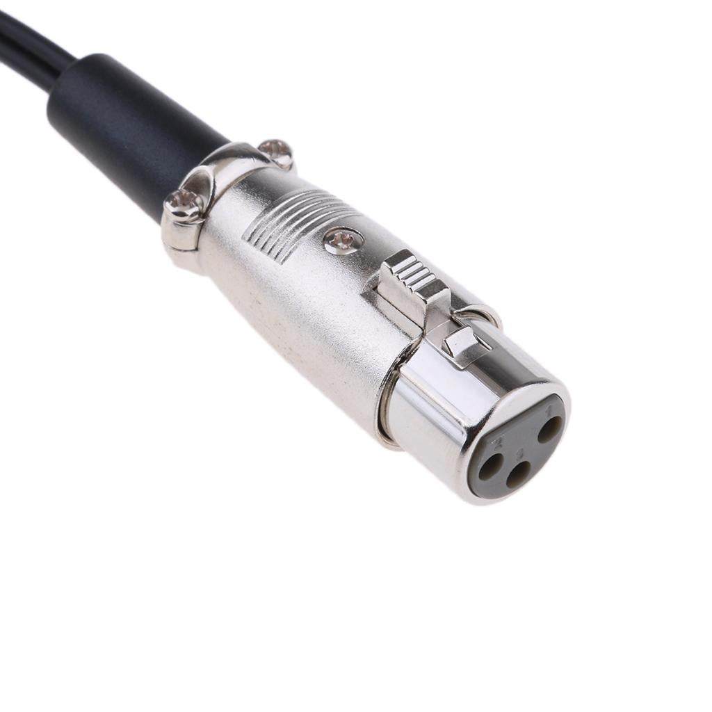 Stereo Audio Cable Wire Cord 3 Pin 1 XLR Female Plug to 2 RCA Male Splitter