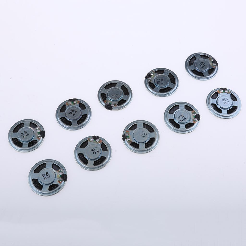 10Pieces Full Range Speaker 0.5W 8ohm Round Loudspeaker 40x40mm