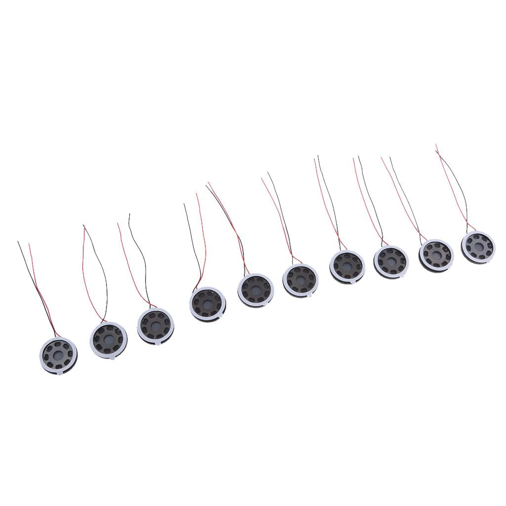 10Pieces Full Range Audio Speaker 1W 8ohm Round Loudspeaker 20x20mm