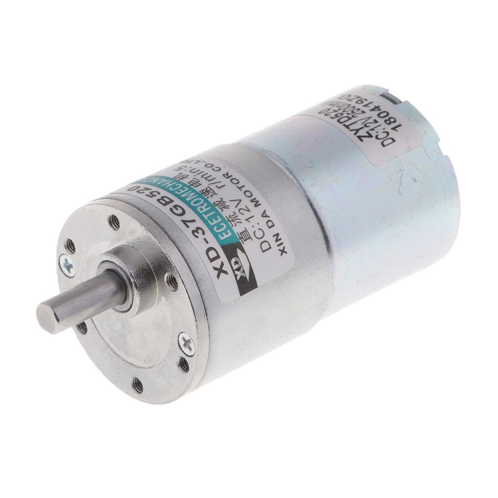 XD-37GB520 DC Motor 12V 10W 5RPM Gear Motor CW/CCW Brushed Geared Motor