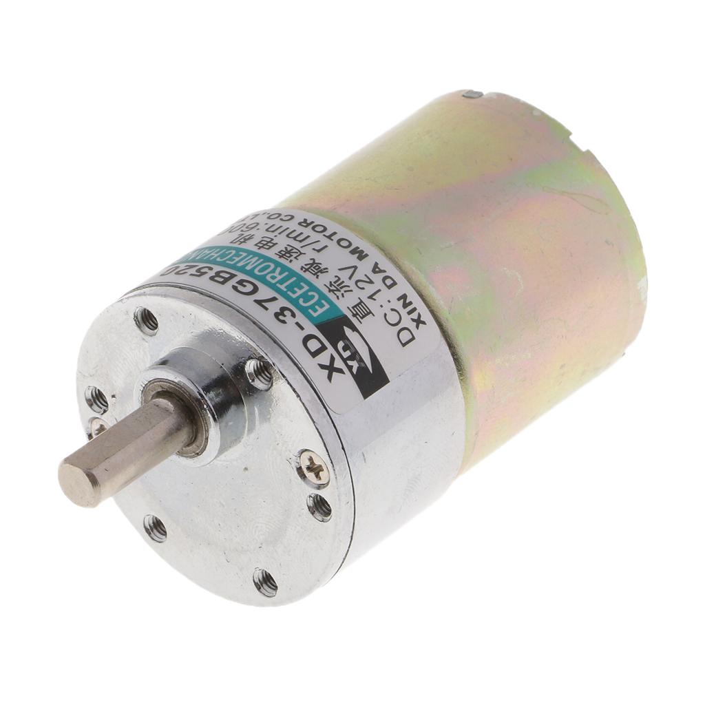 XD-37GB520 DC Motor 12V 10W 600RPM Gear Motor CW/CCW Brushed Geared Motor