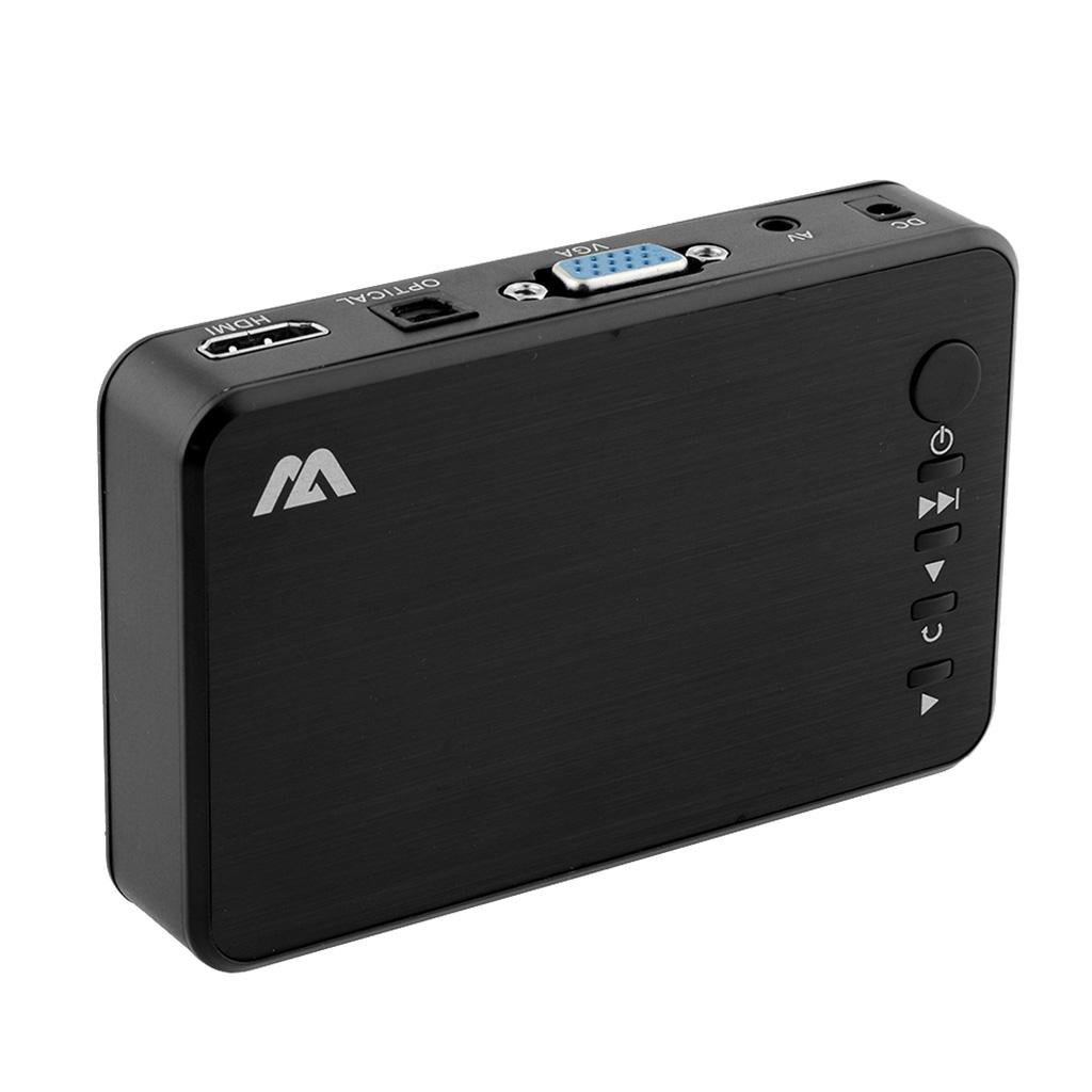 1080P Full HD HDMI Media Player AV VGA RMVB MKV SD USB JPEG US Plug