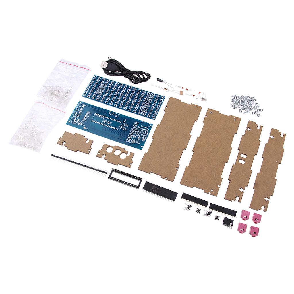 8*16 LED Display Music Spectrum Analyzer Amplifier Hifi Audio Level Meter
