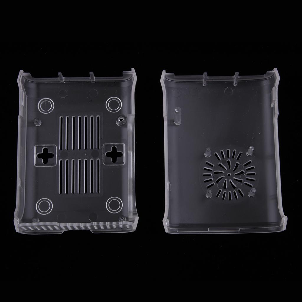 Protective Case Enclosure Box Cover &Mini Cooler Fan for Raspberry Pi 2/3/B+