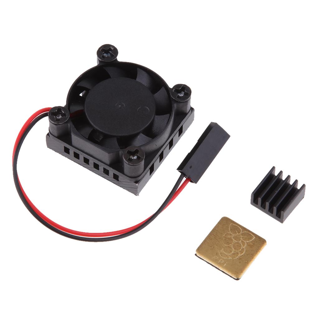 Cooling Fan System Module with Aluminum Heatsink for Raspberry Pi 3B, 2, 1