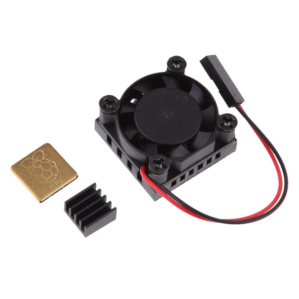 Cooling Fan System Module with Aluminum Heatsink for Raspberry Pi 3B, 2, 1