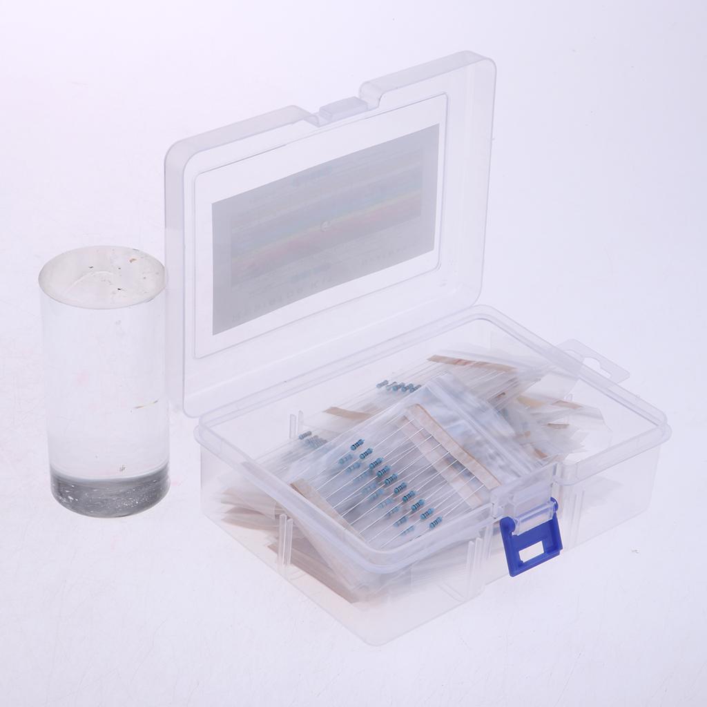 50 Values 1% Resistor Kit Assortment 1 Ohm - 10M Ohm (Pack of 1000)