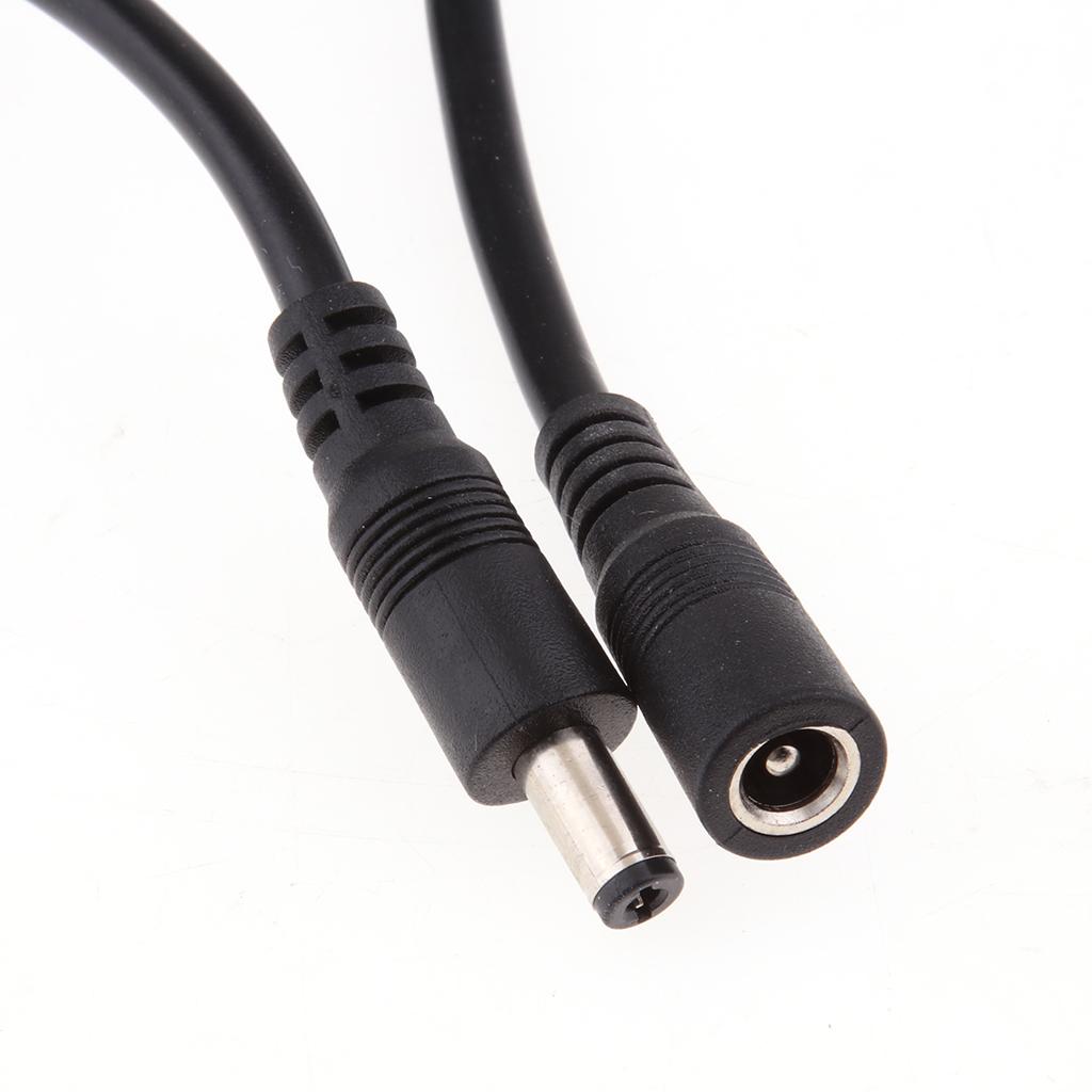 DC 5.5x2.1mm Socket Female to Male DC Power Plug Connection Extension Cable