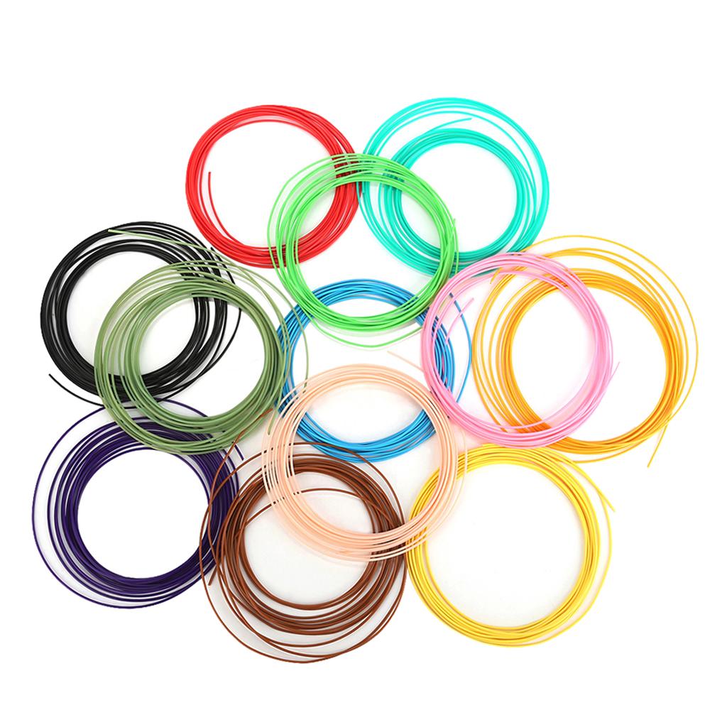 12pcs 3D Printer PLA Filament 1.75mm for Most 3D Printers and 3D Pens