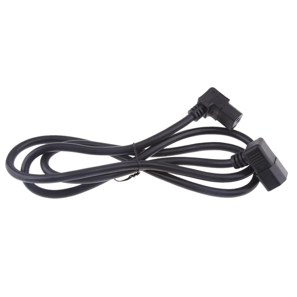 IEC C14 Male to C13 Female Converter Power Adapter Cable Angled Cord 150cm