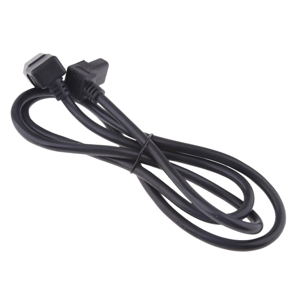 IEC C14 Male to C13 Female Converter Power Adapter Cable Angled Cord 150cm