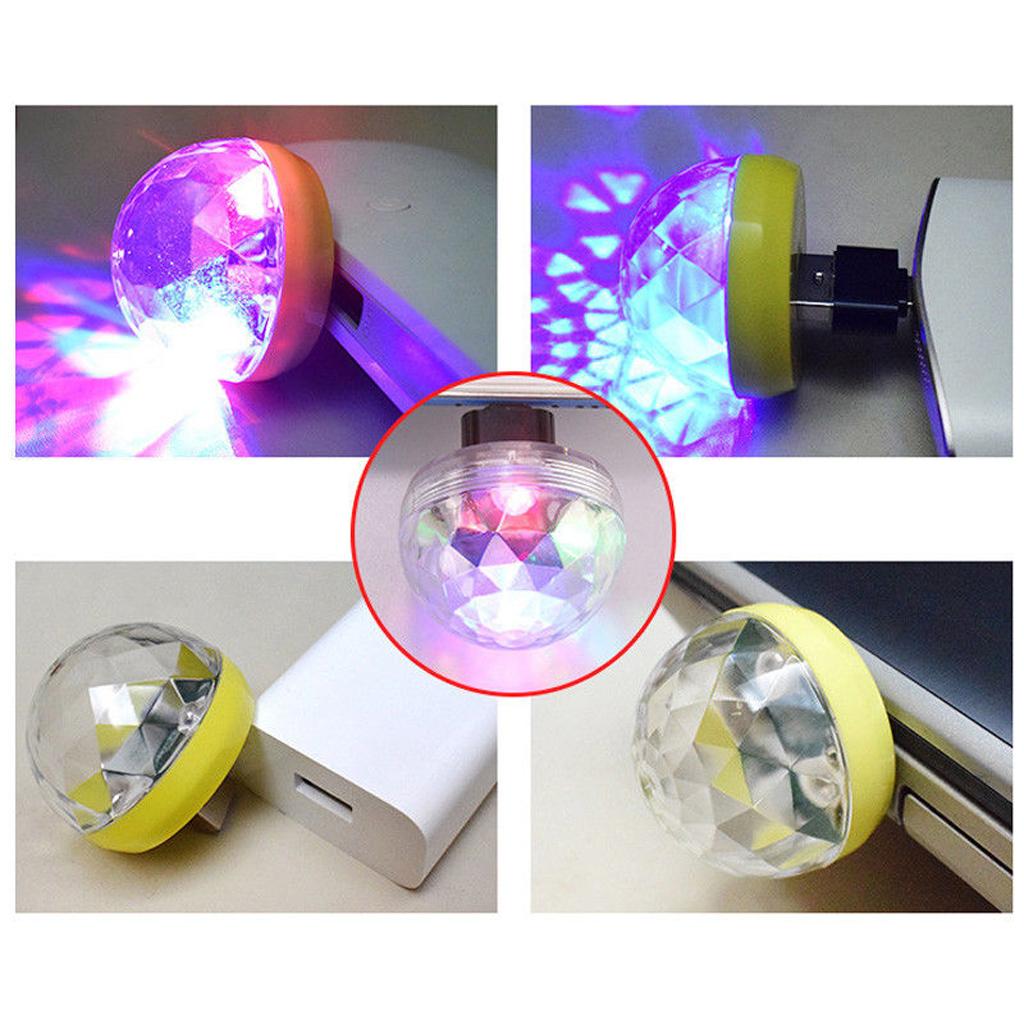 Voice control small magic ball light RGB mobile phone stage light white