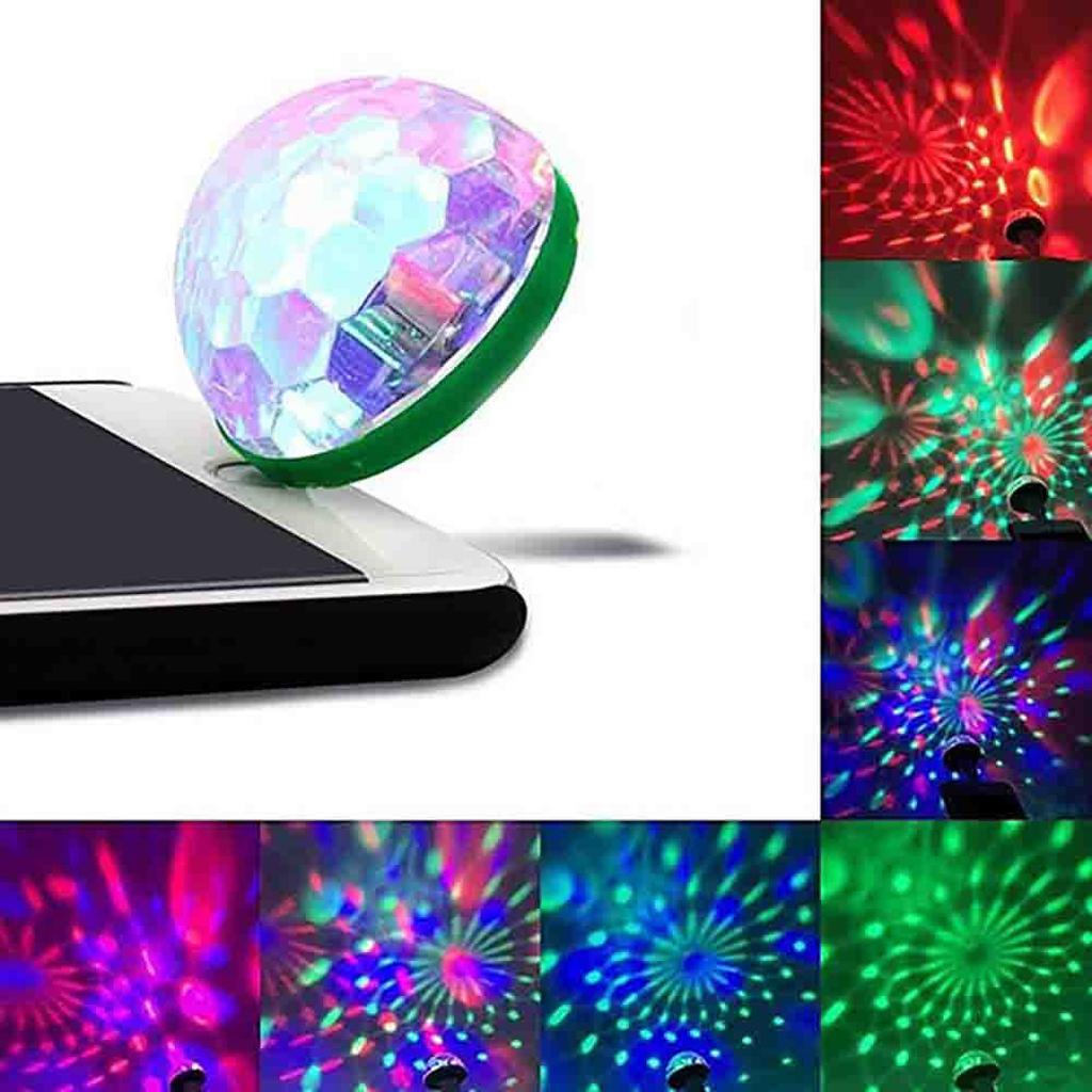 Voice control small magic ball light RGB mobile phone stage light yellow