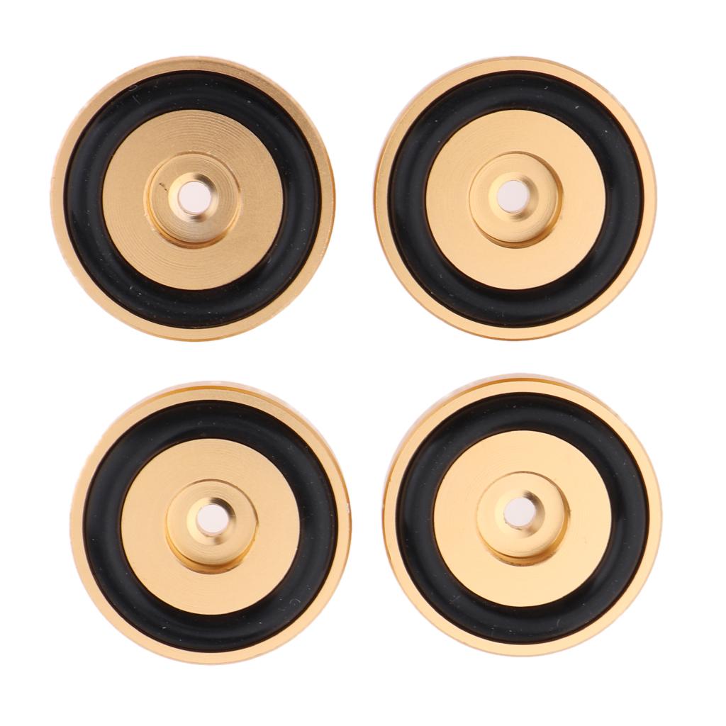 4x 40*10mm Aluminum Isolation Feet Pad Stand Base For CD Turntable Radio AMP Gold