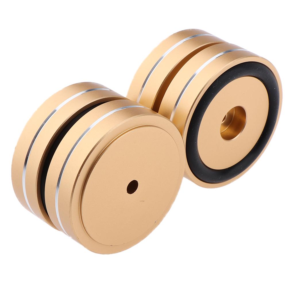 4x 50*15mm Aluminum Isolation Feet Pad Stand Base For CD Turntable Radio AMP Gold