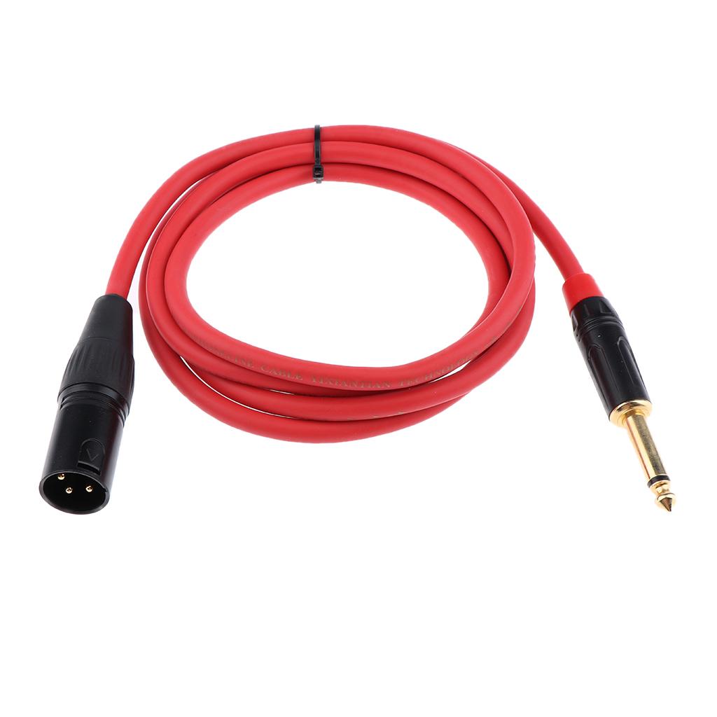 6.35mm Male to XLR Male Audio Cable Replacement for Speaker PC 150cm