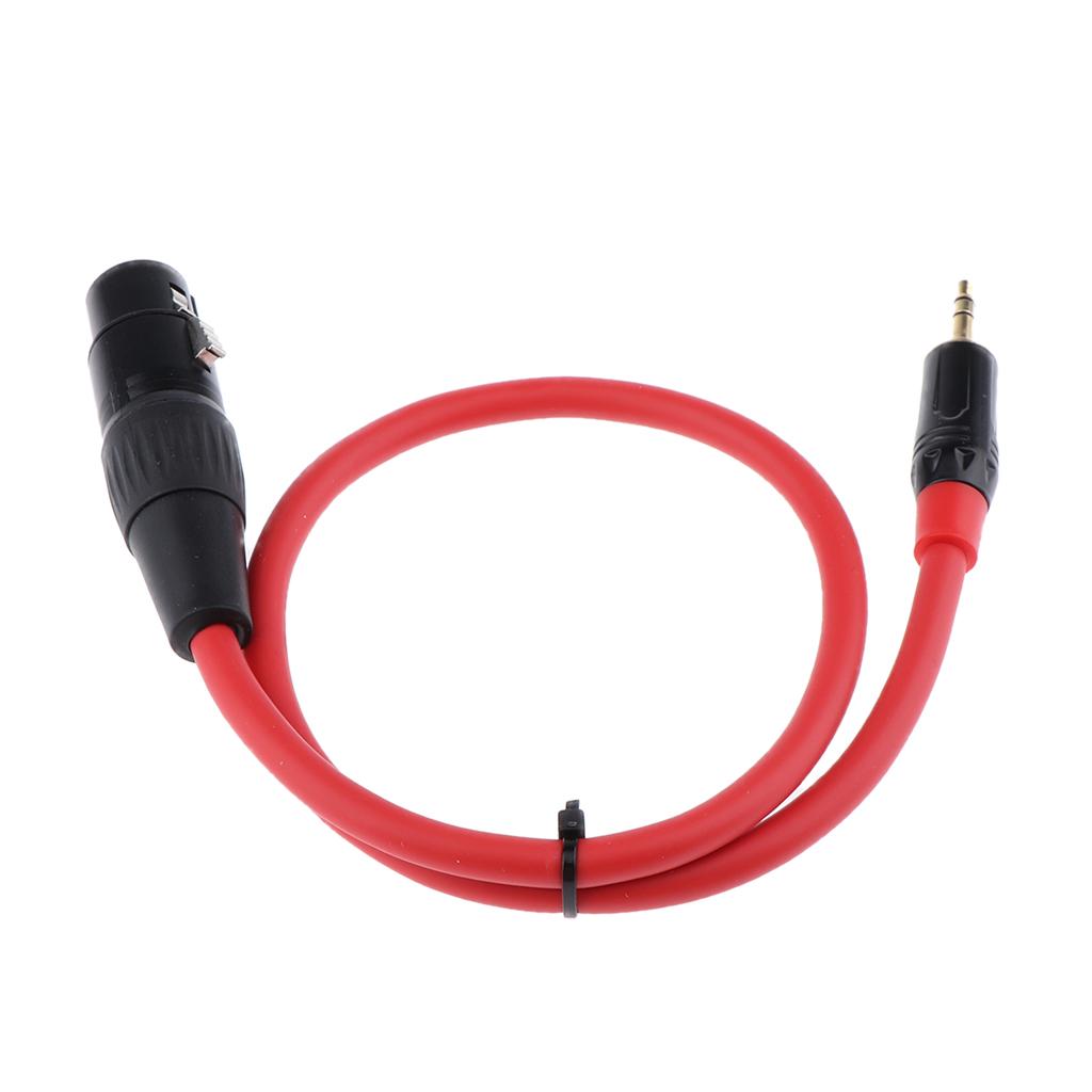 3.5mm 1/8 Male to 3 Pin XLR Female Headphone Microphone Audio Cable 50cm"
