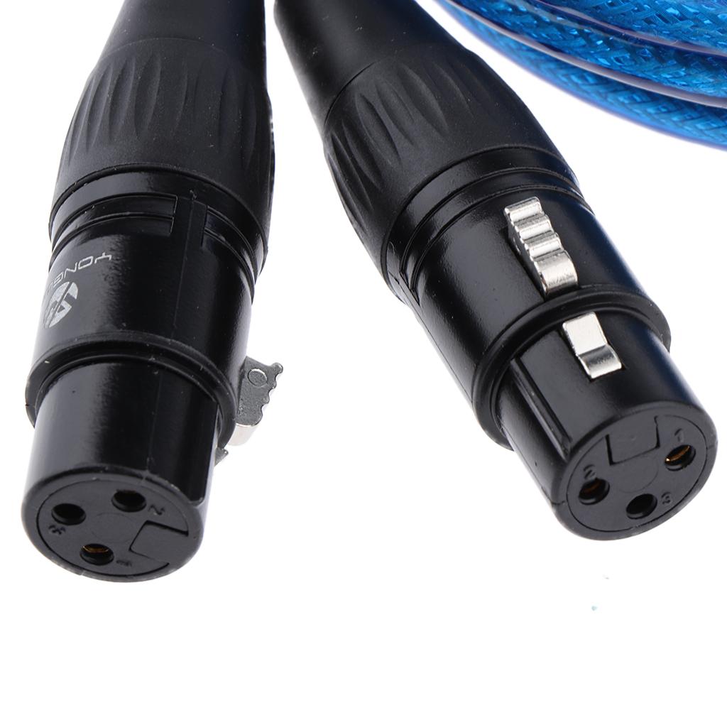 2 XLR Female to 2 RCA Male HIFI Audio Cable for Amplifier Mixer 2m