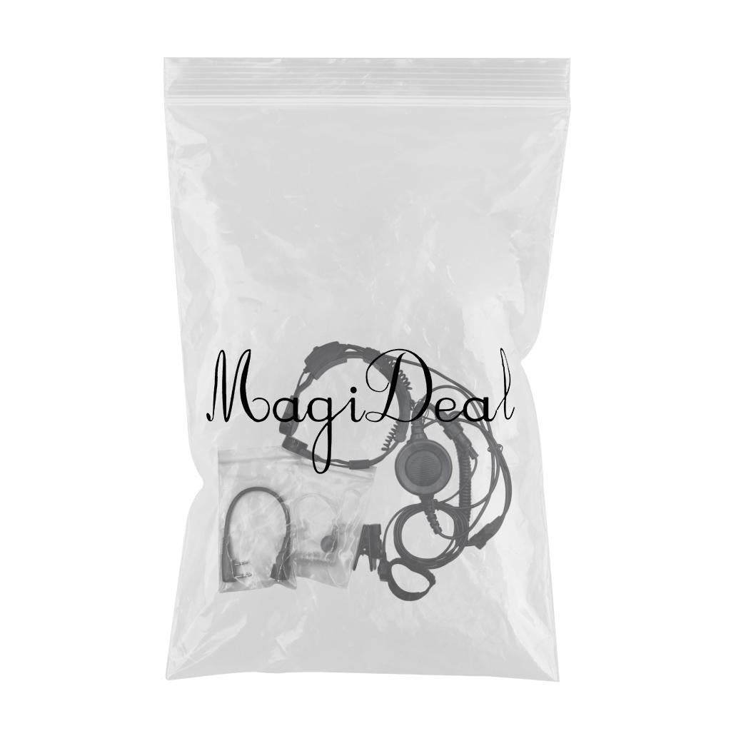 Throat Mic Headset With Finger PTT For Kenwood Radio TK-3206/3207 UV-5R