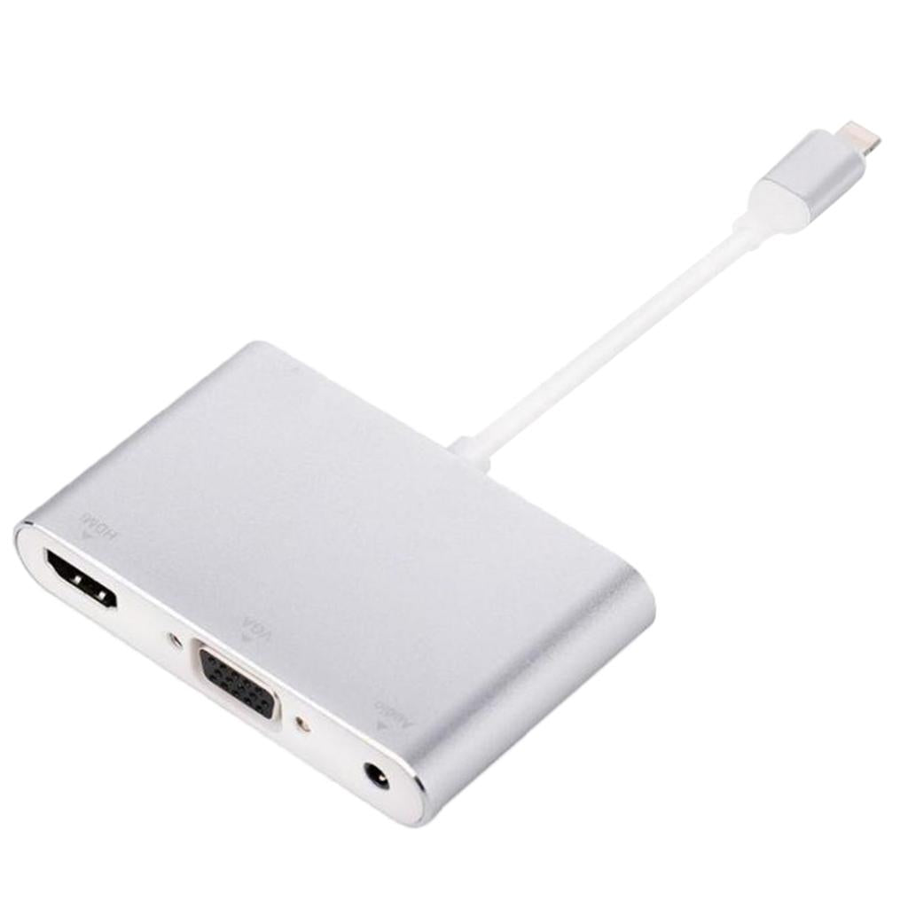 1080P HD For iPhone to HDMI VGA Audio Adapter For iPad iPhone X/8+/8/7+