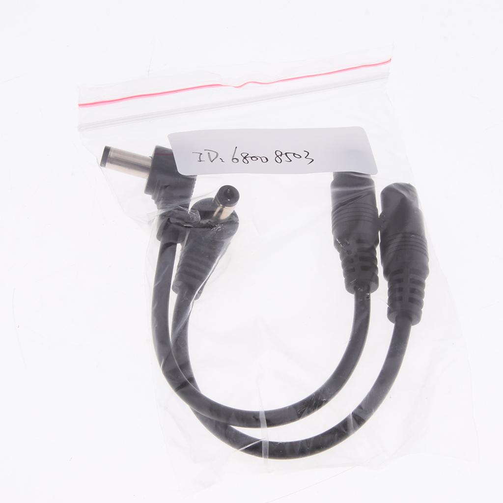 2pcs DC Power 5.5x2.1mm Female to 5.5x2.5mm Male Adapter Cable Right Angle