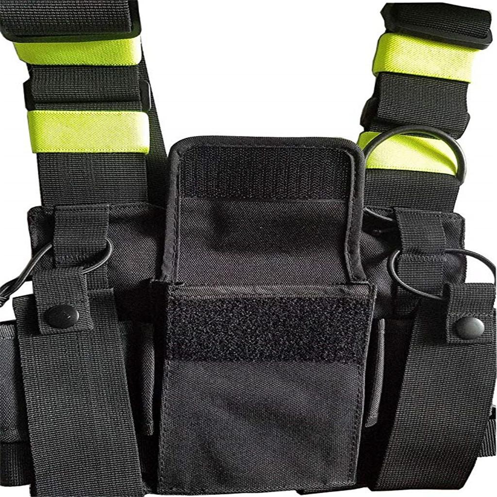 Two Way Radio Chest Harness Bag Fluorescence bankCard Holder
