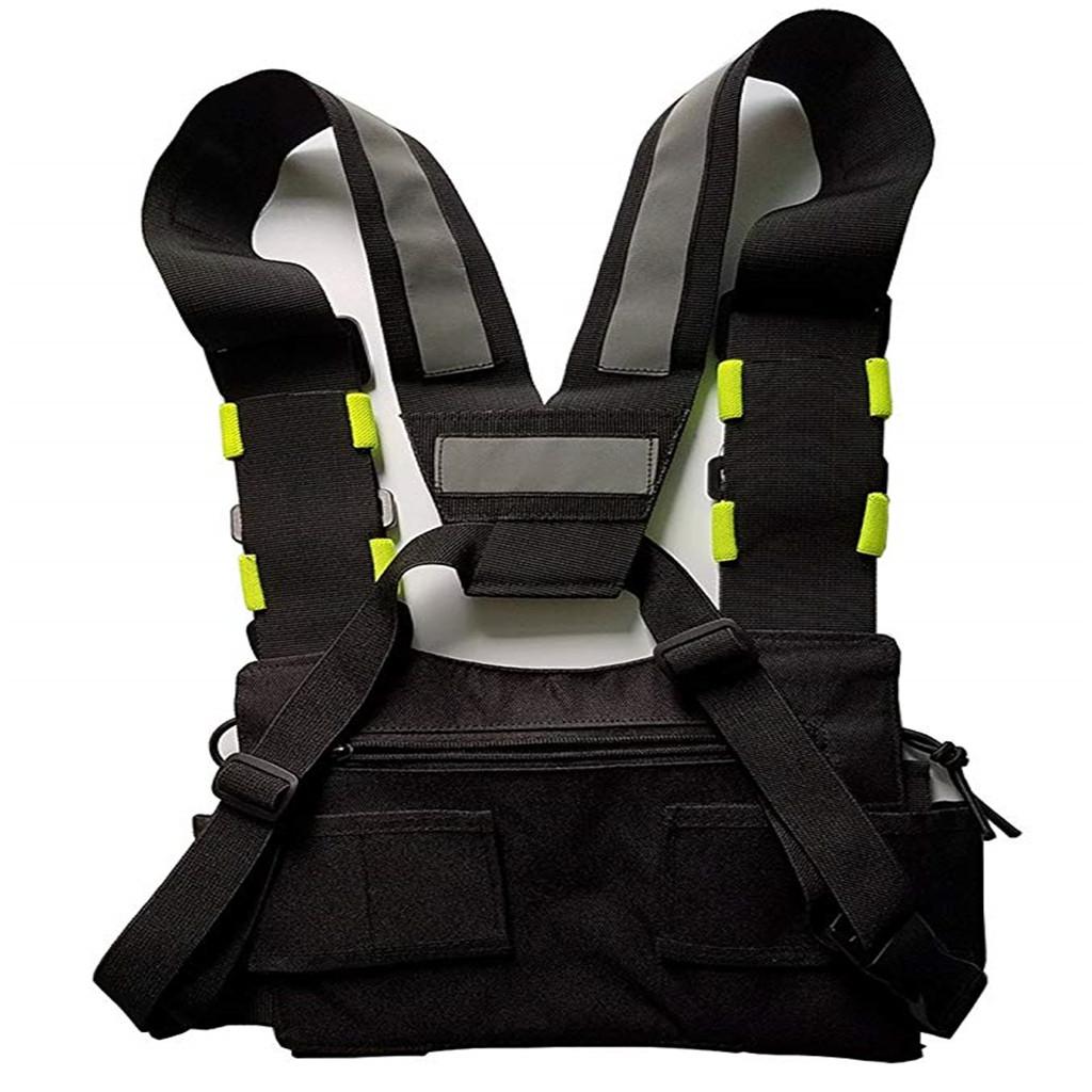 Two Way Radio Chest Harness Bag Fluorescence bankCard Holder